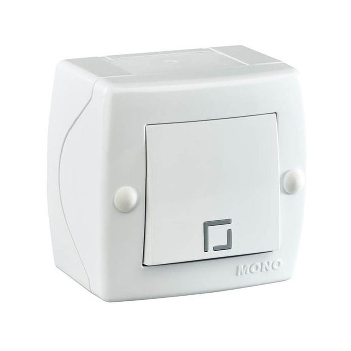 KEY SINGLE FOR OUTDOOR MOUNTING IP20 WHITE MONO OCTANS