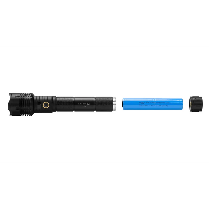 Montis Taktyczna ręczna latarka akumulatorowa LED MT160 Black Hand flashlight