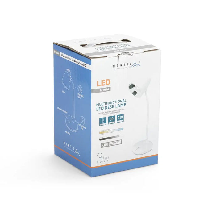 Montis Wielofunkcyjna akumulatorowa lampka biurkowa LED MT044 table lamp 3 W White - Desktop