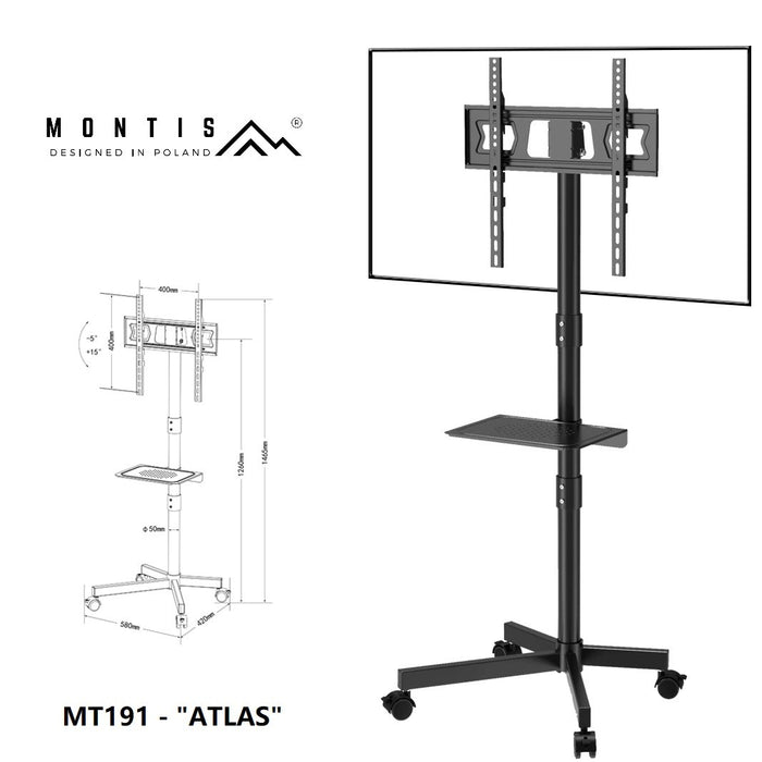 Montis Mobilny uchwyt do TV - MT191 ATLAS 152.4 cm (60")