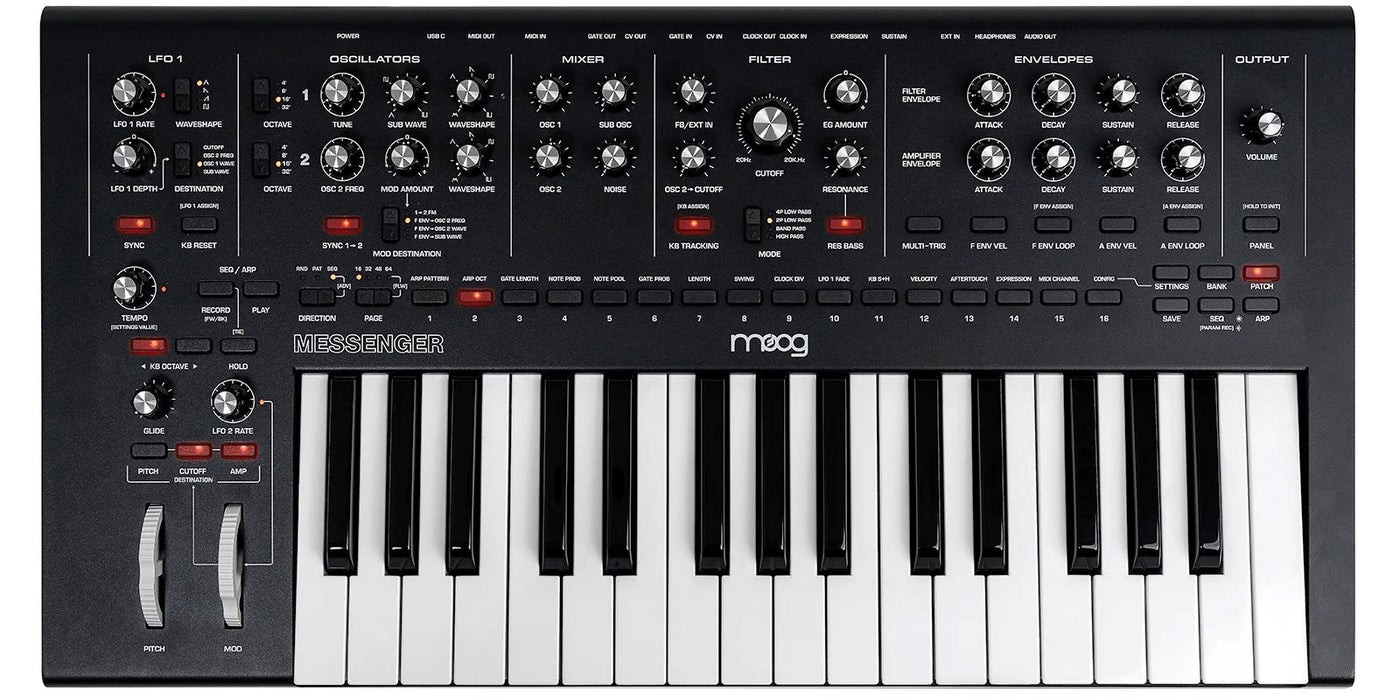 MOOG Messenger - a monophonic analog keyboard synthesizer