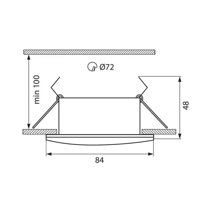 MOON CIRCLE MOISTURE PROTECTED NICKEL MAT SL120 Ф86MM IP65 VIVALUX MICA - Луни<<<Вътрешно