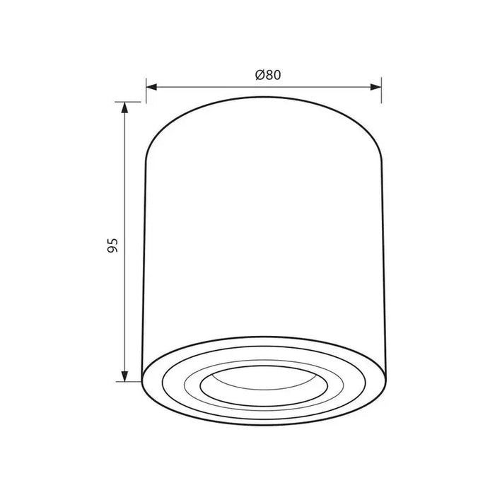 MOON FOR OUTDOOR MOUNTING GU10 BLACK IP54 VIVALUX INEZ - Луни<<<Вътрешно