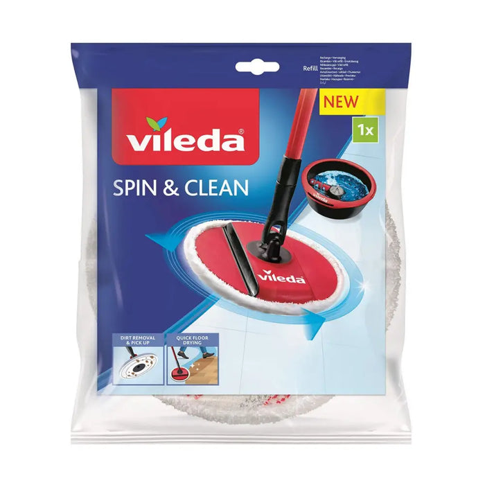 Mop Replacement To Scrub Vileda Spin & Clean Microfibres - Почистване Прахосмукачки И Гладене<<<Дом