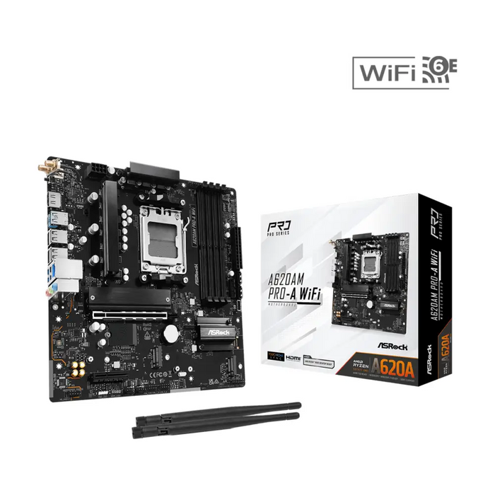 Motherboard ASRock A620AM PRO-A WIFI AM5 - Дънни платки<<<Компютърни компоненти<<<ValiAPI&&&Дънни