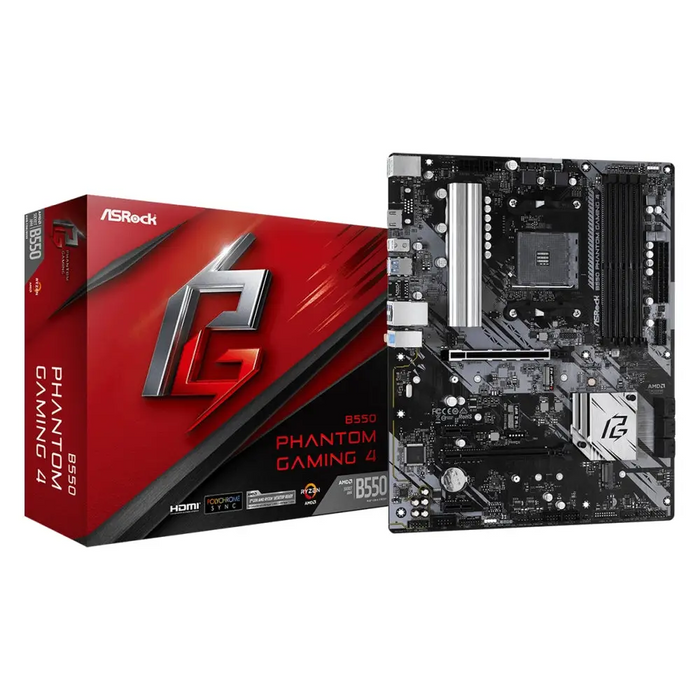 Motherboard ASRock B550 PHANTOM GAMING 4 AMD B550 AMD AM4 - Дънни платки<<<ASROCK компоненти за