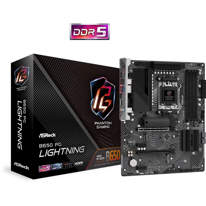 Motherboard ASROCK B650 PG Lightning Socket AM5 ATX - Дънни платки<<<Компютърни компоненти<<<ValiAPI&&&Дънни