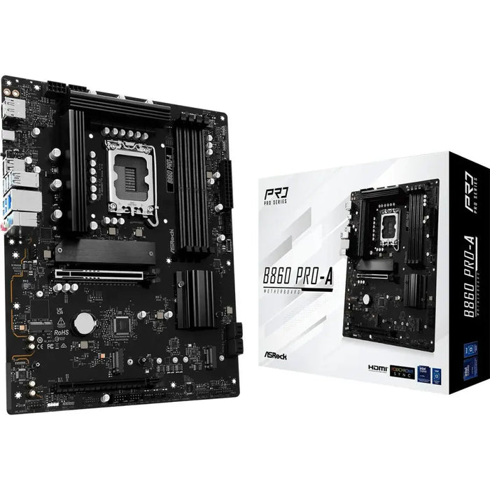 Motherboard ASRock B860 Pro-A Intel B860 LGA 1851 - Дънни платки<<<Компютър Мрежи и компоненти<<<Компютри|