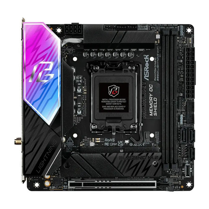 Motherboard ASRock B860I Lightning WiFi Intel B860 LGA 1851 - Дънни платки<<<Компютър Мрежи и компоненти<<<Компютри|