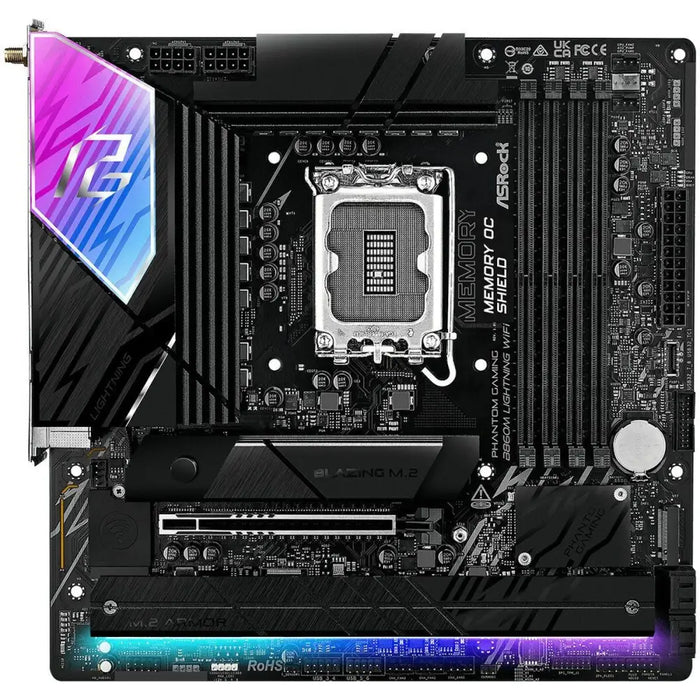Motherboard ASRock B860M Lightning WiFi Intel B860 - Дънни платки<<<Компютър Мрежи и компоненти<<<Компютри|