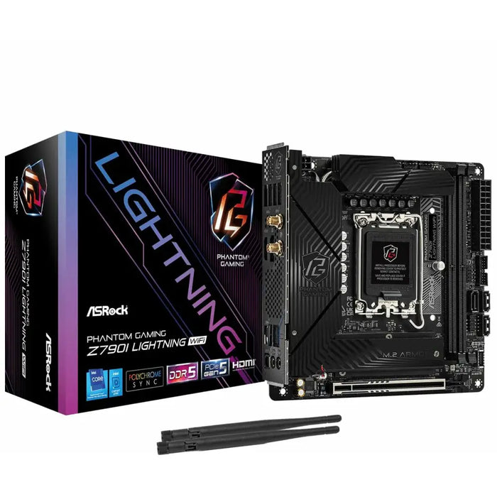 Motherboard ASRock Z790I LIGHTNING WIFI LGA 1700 INTEL Z790 - Дънни платки<<<Компютър Мрежи и компоненти<<<Компютри|