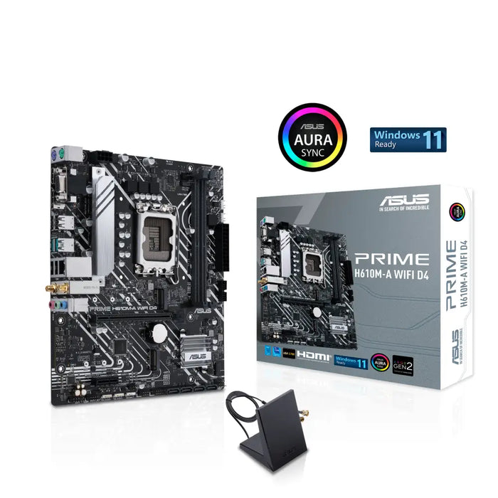 Motherboard ASUS PRIME H610M-A WIFI D4 LGA 1700 mATX - Дънни платки<<<Компютърни компоненти<<<ValiAPI&&&Дънни