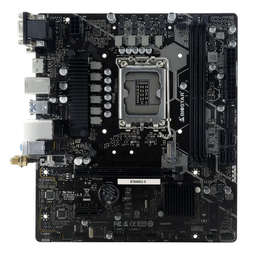 Motherboard Biostar B760MX2E LGA 1700 Intel B760 - Дънни платки<<<Компютърни компоненти<<<ValiAPI&&&Дънни