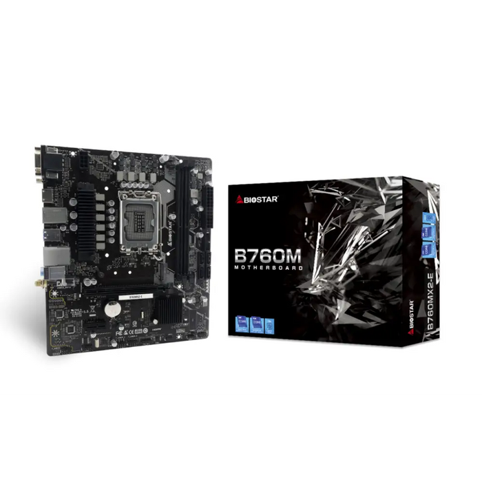 Motherboard Biostar B760MX2E LGA 1700 Intel B760 - Дънни платки<<<Компютърни компоненти<<<ValiAPI&&&Дънни