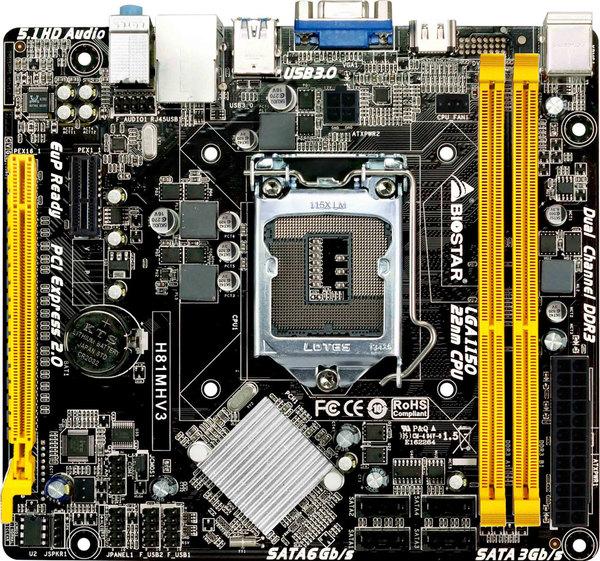 Motherboard BIOSTAR H81MHV3 Intel H81 sock. 1150 Ver 7.3 - Дънни платки<<<Компютърни компоненти<<<ValiAPI&&&Дънни
