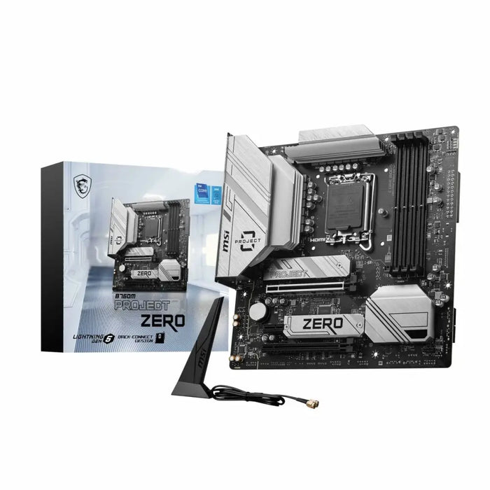 Motherboard MSI B760M PROJECT ZERO LGA 1700 Intel B760 - Компютър Мрежи и компоненти<<<Компютри|