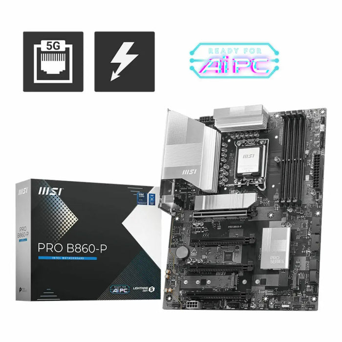 Motherboard MSI PRO B860-P LGA 1851 AMD - Компютър Мрежи и компоненти<<<Компютри| Електроника<<<BigBuy&&&Дънни