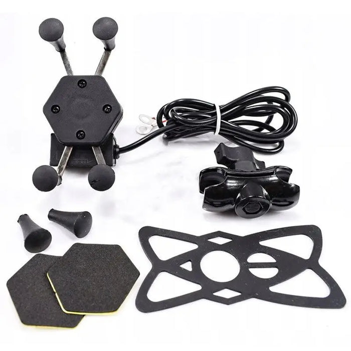 MOTORBIKE PHONE HOLDER FREEDCONN MC7C + BM2R HEAD TUBE ATTACHMENT - HoldersAKG-UCH<<<GSM accessoriesAKG<<<ActionPL