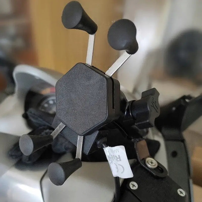 MOTORBIKE PHONE HOLDER FREEDCONN MC7C + BM2R HEAD TUBE ATTACHMENT - HoldersAKG-UCH<<<GSM accessoriesAKG<<<ActionPL