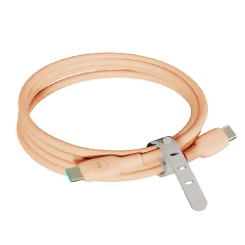 MOTOROLA Silicone 2m Cable C-C 5A Peach Fuzz with charging speed up to 100W - ACCESSORIES<<<Aitonix