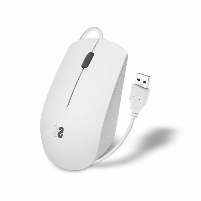 Mouse Subblim SUBMO-B2BS002 White 1200 DPI - Електроника Периферни и резервни части<<<Компютри|