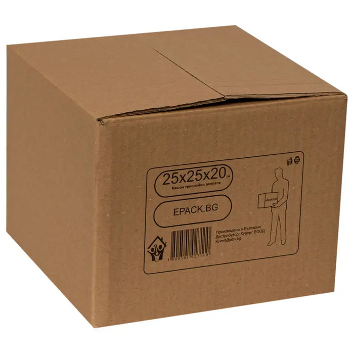 MOVING CARTONS THREE-LAYER CORRUGATED CARDBOARD 25X25X20 CM GREEN WAY - Опаковане<<<Домашни потреби<<<Кухня<<<Praktiker