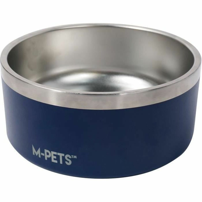 Dog Feeder MPETS ESKIMO Metal Stainless steel Blue Non-slip 2 L