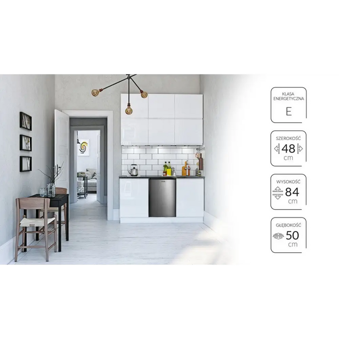 MPM 112-CJ-16/AA fridge-freezer Freestanding 82 L Grey - Freestanding refrigerator-freezers