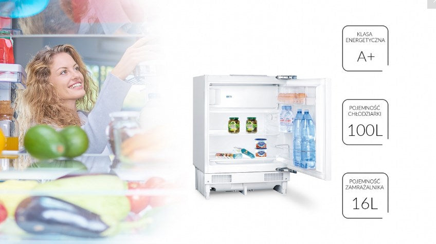 MPM 116-CJI-17 combi-fridge Built-in 116 L White
