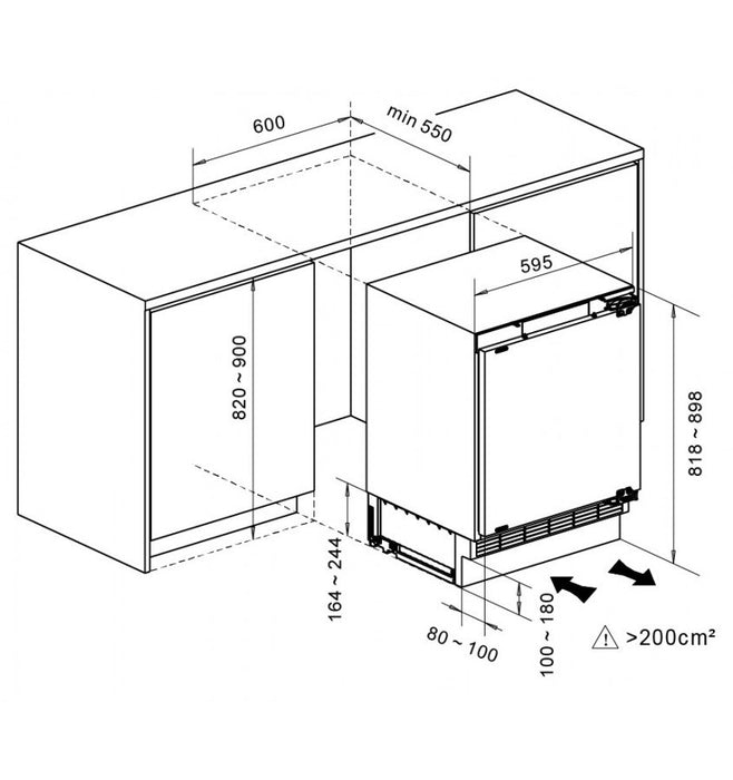 MPM 116-CJI-17 combi-fridge Built-in 116 L White