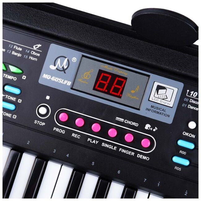 MQ 605 UFB - keyboard with microphone for learning to play, designed for children