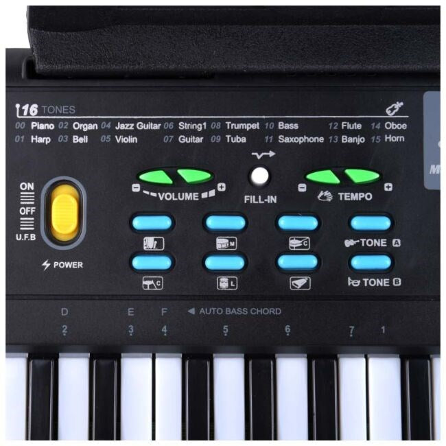 MQ 605 UFB - keyboard with microphone for learning to play, designed for children