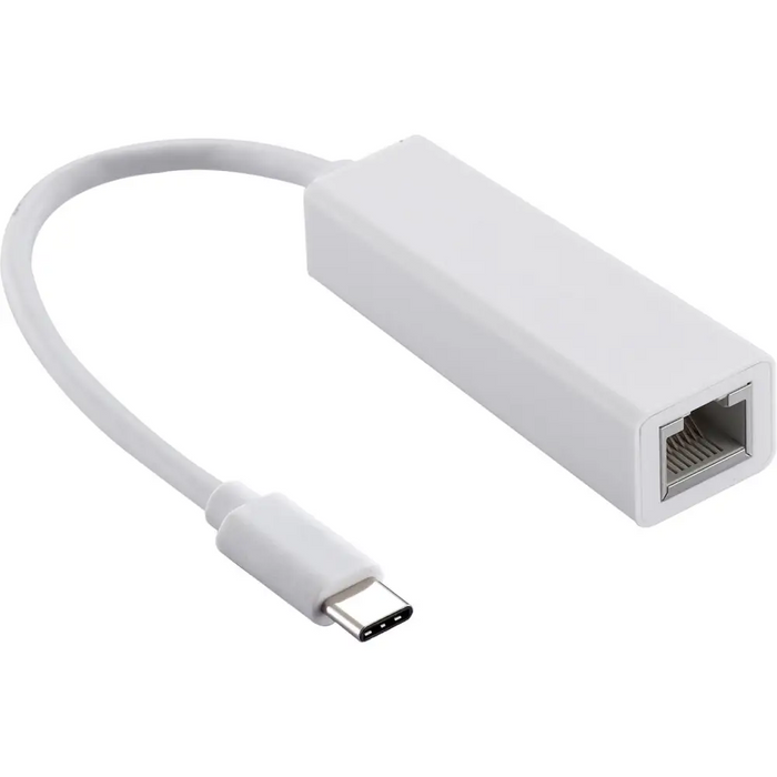 Мрежови адаптер Estillo 10/100 Mbps USB-C 2.0 към RJ45 Бял - Мрежови карти<<<Мрежово оборудване<<<ValiAPI