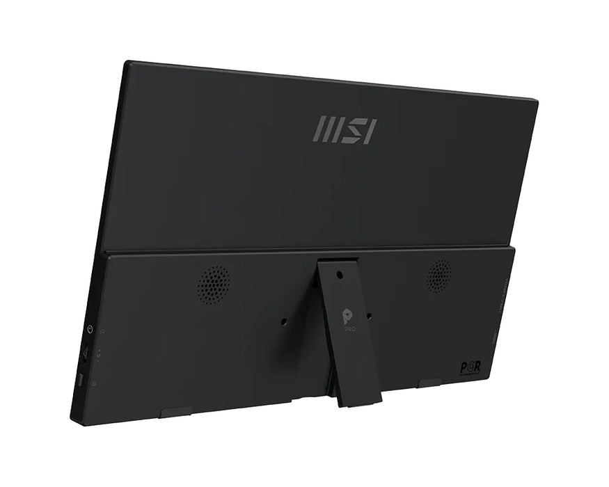 MSI PRO MP165 E6 Portable Monitor, 15.6", 4ms, 60Hz IPS, 1920x1080, EyesErgo, Anti-flicker, Less Blue Light, 250nits AG, 16.7M, 1000:1, 2xType-C(15W), HDMI(2.0b), 2x1W, Tilt, VESA 75, Black, 0.78kg