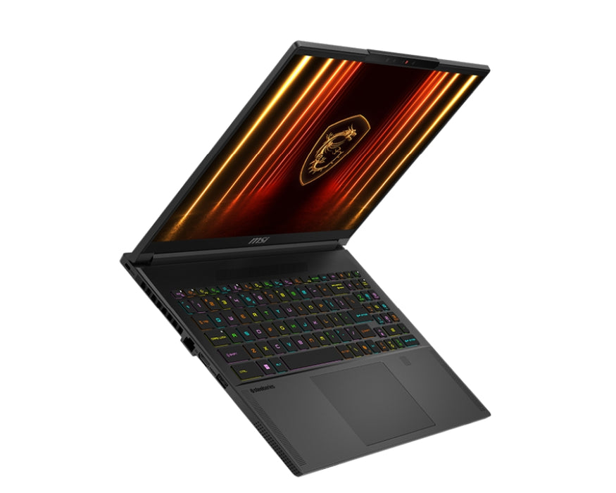 MSI Stealth A16 AI+ A3XWHG, NVIDIA GeForce RTX 5070 Ti 12GB GDDR7 992 AI TOPS, AMD Ryzen AI 9 HX 370 (12C, 24T, Up to 5.1 GHz 24MB L3), 16" 16:10 QHD+(2560x1600) OLED, 240hz, 1ms, 32GB DDR5 LPDDR5x-7500, 2TB  PCIe Gen4x4 SSD, Wi-Fi 7, Windows 11 Home