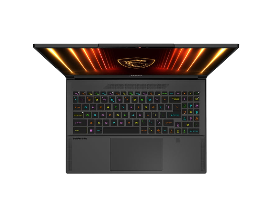MSI Stealth A16 AI+ A3XWHG, NVIDIA GeForce RTX 5070 Ti 12GB GDDR7 992 AI TOPS, AMD Ryzen AI 9 HX 370 (12C, 24T, Up to 5.1 GHz 24MB L3), 16" 16:10 QHD+(2560x1600) OLED, 240hz, 1ms, 32GB DDR5 LPDDR5x-7500, 2TB  PCIe Gen4x4 SSD, Wi-Fi 7, Windows 11 Home