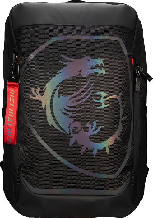 MSI Titan Gaming Backpack, Water resistant  IPX-2, Padded mesh back panel, All laptop up to 18", 51 x 34 x 9cm