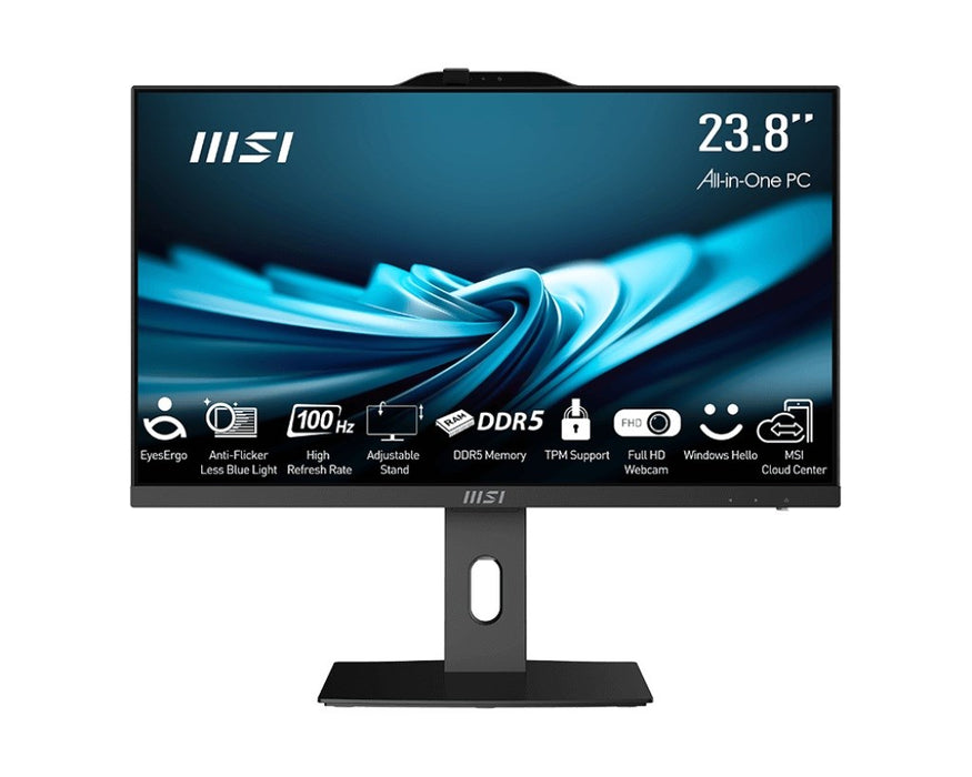 MSI AIO PRO AP242P 14M-649XEU i5-14400 23.8" IPS LED FHD Non-Touch Anti-Glare 16GB SSD512GB M.2 AX211 WiFi 6E NoOS Black