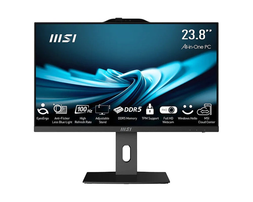 MSI AIO PRO AP242P 14M-892XEU i5-14400 23.8" IPS LED FHD Non-Touch Anti-Glare 16GB SSD 500GB M.2 AX211 WiFi 6E No OS Black