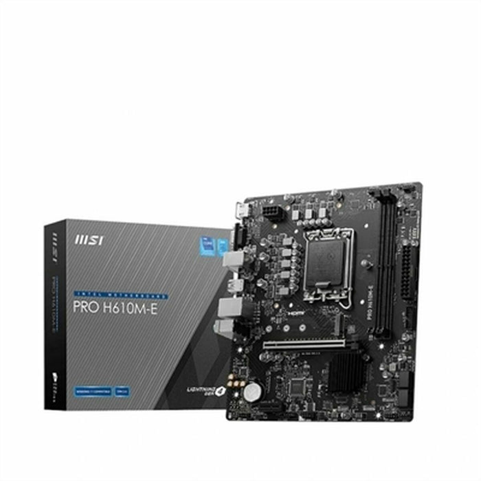MSI PRO H610M-E Intel H610 LGA1700 2XDDR4 VGA HDMI mATX