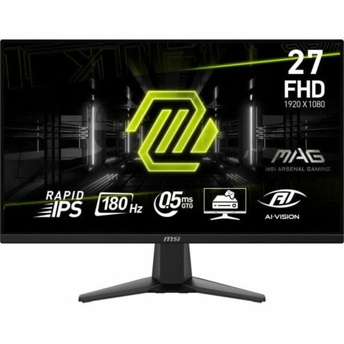 MSI MAG 275F, 27",180Hz, Rapid IPS, 0.5ms,1920x1080, Adaptive-Sync,80% DCI-P3, AG, 250 nist, 1000:1, 100M:1, DP(1.4), 2xHDMI(2.0b),Tilt -5/+20, VESA, 9S6-3CE21M-001