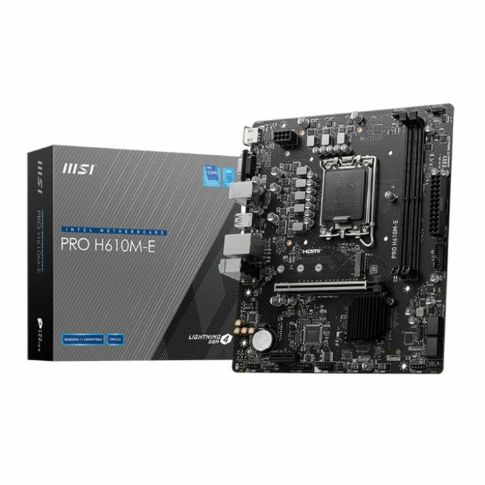 MSI PRO H610M-E Intel H610 LGA1700 2XDDR4 VGA HDMI mATX