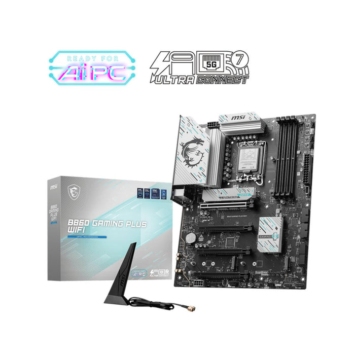 MSI B860 GAMING PLUS WIFI LGA1851 4xDDR5 ATX HDMI 2xDP USB MB