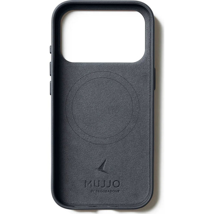 Mujjo Full Leather Case MagSafe Case for iPhone 17 Pro Grey