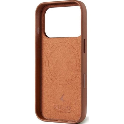Mujjo Full Leather Case MagSafe Case for iPhone 17 Pro Brown