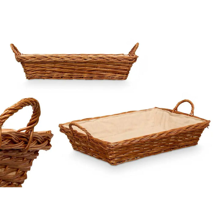 Multi-purpose basket Kipit Polyester wicker Cloth 50 % cotton 63 x 16 x 41 cm - Баня<<<Дом Градина<<<BigBuy&&&Аксесоари