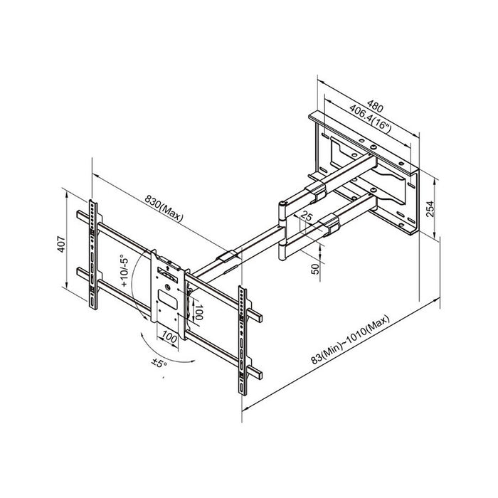 TV Stand MULTIBRACKETS MB6539 BLACK