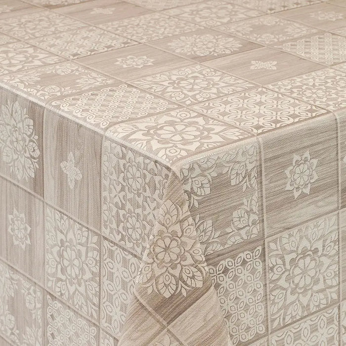 MUSHAMA ALDECO 140 CM/L.M. BEIGE CHECK ORNAMENTS - Мушами<<<Текстил за кухня<<<Мебели и