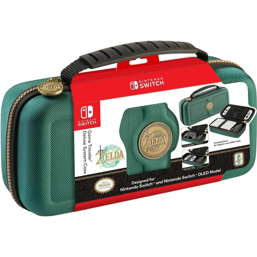 Nacon Console Case The Legend of Zelda: TOTK Deluxe Carry Case Green - Аксесоари<<<Плейъри<<<ТВ Аудио Gaming<<<ZoraSite