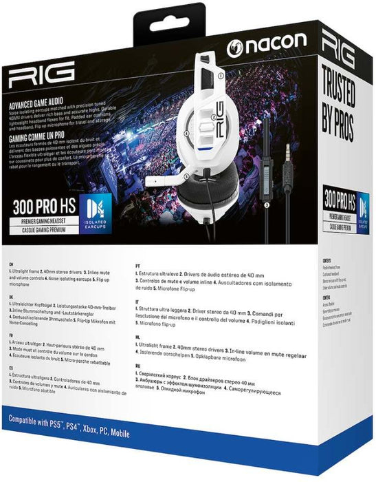Nacon RIG 300 PRO HS Gaming Headset - White